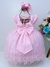 Vestido Infantil Rosa Claro Busto Nervura Daminhas Festas (3539R) - loja online