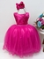 Vestido Infantil Pink Renda Cinto de Pérolas Strass (2124RC)