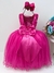 Vestido Infantil Pink Renda Cinto de Pérolas Strass (2124RC) - comprar online