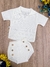 Conjunto Baby Camisa e Tapa Fralda Tricot Meninos Marfim (222405MF)