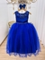 Imagem do Vestido Infantil Damas de Honra Longo Azul Royal C/ Pérolas (2224AR)