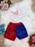 Fantasia Infantil Arlequina Brilho Body e Shorts (0106AL)