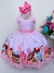 Vestido Infantil Doces Confeitaria Rosa Luxo (4482) na internet