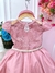 Vestido Infantil Damas Honra Casamento Rose C/ Renda Pérola (2266RZ) - loja online