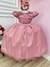 Vestido Infantil Damas Honra Casamento Rose C/ Renda Pérola (2266RZ) na internet