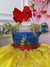 Vestido Infantil Branca de Neve Renda Dourada Strass Luxo (2201AZ) na internet