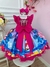 Vestido Infantil Amigos Pink e Azul Cinto Perolas (0664PK) na internet