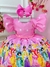 Vestido Infantil Rosa Princesas Festas C/ Pérolas (3412RS) - loja online