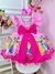 Vestido Infantil Rosa Princesas Festas C/ Pérolas (3412RS) - comprar online