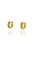 Brinco Argolinha Com Micro Zircônias Coloridas Banhado em Ouro 18k - comprar online