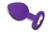 Plug Anal Pequeno feito em Silicone Roxo Super Macio - Joia Anal c/ Pedra- 7,2 x 3,2 cm (THSMPA1061P-L) - comprar online