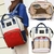 Mochila Mala Bolsa Maternidade Multiuso Multifuncional Mamadeira Azul e Vermelho - SHOPPING BRASILIA ATACADO & VAREJO