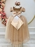 Vestido Infantil Nude C/ Tule e Renda Longo Dama Luxo (2251ND) - loja online