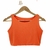 Cropped Patroa Liso Coral (2626) na internet