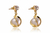 Brinco Pequeno com Perola e Trabalhado com Zircônia Banhado em Ouro 18k - comprar online