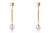 Brinco Médio com Fio Pérola Banhado em Ouro 18k - comprar online