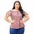 Blusa feminina ciganinha ombro a ombro casual elegante manga curta estampado crepe georgette sem elastano 36 ao 42 - P M (129bluscigcrepestam) na internet