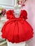 Vestido Infantil Vermelho Broche Flores Aplique Borboletas (3221VM) - comprar online