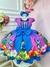 Vestido Infantil da Lilo e Stitch Colorido C/ Pérolas Festas (5058RX) - loja online