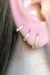 Trio de Argolinhas Com Zirconia Banhado em Ouro 18k na internet