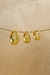 Trio de Brincos Argolinhas Grossas Banhado em Ouro 18k