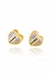 Brinco Coração com Mini Zircônias Coloridas Banhado em Ouro 18k - comprar online