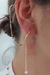 Brinco Argolinha Corrente com Ponto de Luz e Piercing Fake Banhado em Ouro 18k - comprar online