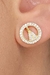 Brinco Mini Zircônias de Nossa Senhora Banhado em Ouro 18k