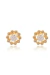 Brinco Formato Flor com Mini Zircônias Banhado em Ouro 18k