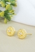 Brinco Círculo Pequeno Com Zircônia Central Banhado em Ouro 18k