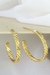 Brinco Argola Média Trabalhada Banhado em Ouro 18k - SHOPPING BRASILIA ATACADO & VAREJO