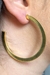 Brinco Argola Grande Clássica Banhado em Ouro 18k
