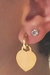 Brinco Argolinha com Chapa de Coração Banhado em Ouro 18k na internet