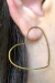 Brinco Médio com Coração Vazado Horizontal Banhado em Ouro 18k - comprar online