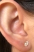 Brinco Zircônia Oval Banhado em Ouro 18k
