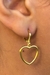 Brinco Argolinha com Coração Médio Vazado Banhado em Ouro 18k - SHOPPING BRASILIA ATACADO & VAREJO