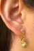 Brinco de Pérola Trabalhada com Zircônia e Laço Banhado em Ouro 18k - comprar online