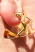 Brinco Argola de Losango Banhado em Ouro 18k
