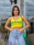 Cropped Copa Top Tricot Blusa Feminina Brasil (EMILY)