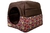 Cama Iglu e Toca Para Cachorro Luppet Luxo Marrom Floral Tamanho:M (LP1012120-09M) na internet