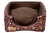 Cama Iglu e Toca Para Cachorro Luppet Luxo Marrom Floral Tamanho:M (LP1012120-09M)