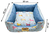 Cama para Cachorro Quadrada Impermeavel Luppet Azul Pets (LP80210-02)