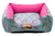 Cama Quadrada para Cachorro ou Gato Luppet Luxo Rosa Borboleta Tamanho:M (LP8018-05M)