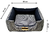 Cama Quadrada para Cachorro ou Gato Luppet Luxo Preto Vime (LP88018-02) - comprar online