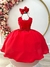 Vestido Infantil Vermelho Strass Luxo Festa Damas (590VM)