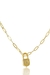 Colar Corrente Cartier Pingente Cadeado Banhado em Ouro 18k - comprar online