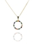 Colar Pingente Circulo de Zircônia Colorida Banhado em Ouro 18k - comprar online