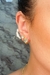 Brinco Coração com Mini Zircônias Coloridas Banhado em Ouro 18k