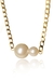 Pulseira Corrente Com Duas Pérolas Grandes Banhado em Ouro 18k - comprar online