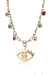 Pulseira Olho Grego Com Zircônias Coloridas Banhado em Ouro 18k - comprar online